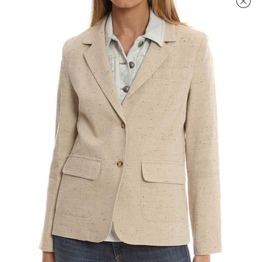 sea cotton linen blazer
